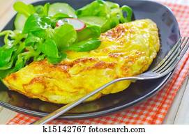 omelette with salad omelette with salad