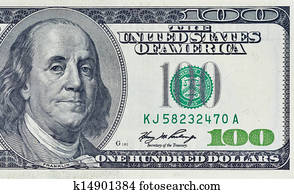 one hundred dollars bill fragment