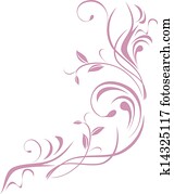 Ornamental floral element Ornamental floral element