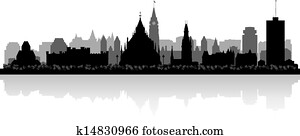Ottawa Canada city skyline vector silhouette Ottawa Canada city skyline vector silhouette