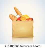 Paper Bag With Food