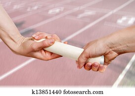 passagem, a, baton relé