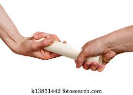 passagem, a, baton relé