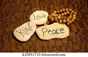 peace, love and kind rocks
