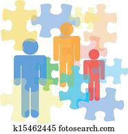 people with puzzle people with puzzle