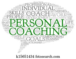 Personal coaching concept related words in tag cloud isolated on white Personal coaching concept related words in tag cloud isolated on white