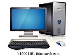 Computer-workstation 3 Clipart | 22p0081 | Fotosearch