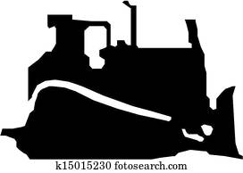 planierraupe, vektor, schwarz, silhouette planierraupe, vektor, schwarz, silhouette