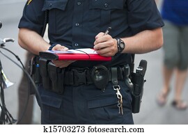 Police writes ticket Police writes ticket