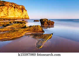 porto, de, mos, praia, em, lagos, algarve, portugal