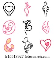 pregnancy and motherhood icons set pregnancy and motherhood icons set