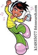 Pretty Dancing Ethnic Teen Pretty Dancing Ethnic Teen