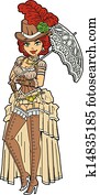Pretty Steampunk With Parasol Pretty Steampunk With Parasol