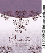 purple floral invitation purple floral invitation