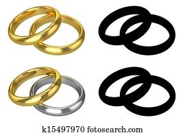Realistic Wedding Rings - ISOLATED Realistic Wedding Rings - ISOLATED