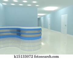 reception desk in the office