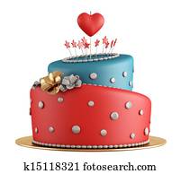 Red and blue birthday cake Red and blue birthday cake