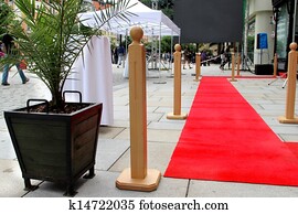 Red carpet and building Red carpet and building