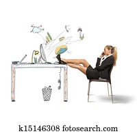 Relax of a businesswoman