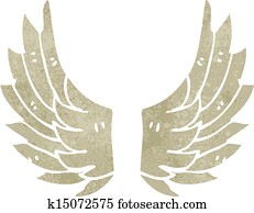 retro cartoon angel wings retro cartoon angel wings