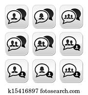 reunión negocio, botones