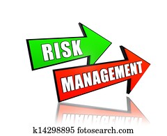 risco, gerência, em, setas