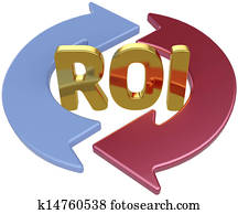 ROI Return On Investment arrows