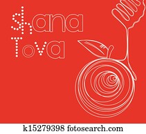 rosh hashanah, cartão