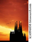 Sagrada Familia silhouette Sagrada Familia silhouette
