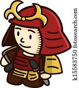 samurai, krieger, karikatur samurai, krieger, karikatur