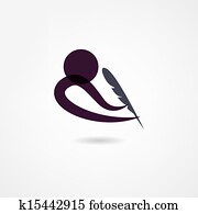 schriftsteller, symbol schriftsteller, symbol