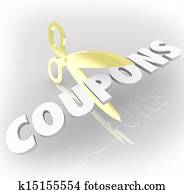 Scissors Cutting Coupons Clipping Savings Deals Scissors Cutting Coupons Clipping Savings Deals