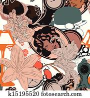 seamless background in art nouveau seamless background in art nouveau