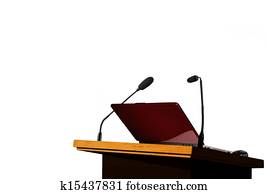 seminário, fala, pódio