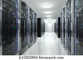 Server room in datacenter Server room in datacenter