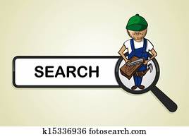 Service search carpenter boy cartoon.