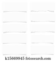 Set of various note papers