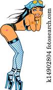 Sexy Bent Over Biker Babe Sexy Bent Over Biker Babe