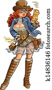 Sexy Steampunk Gunslinger Sexy Steampunk Gunslinger