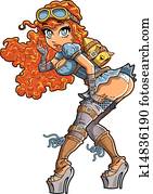 Sexy Steampunk Rocket Girl