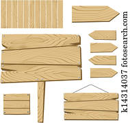 sign board and wooden objects