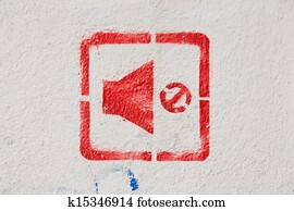 Silence symbol, artwork Stock Photo | u16844339 | Fotosearch