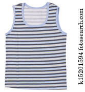 Sleeveless children's shirt isolated on white