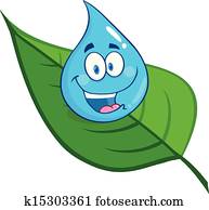 Smiling Water Drop On A Leaf Smiling Water Drop On A Leaf