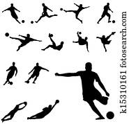 soccer silhouettes soccer silhouettes