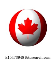 Sphere with flag of Canada