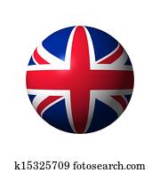 Sphere with flag of UK