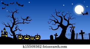 spooky, halloween, fond