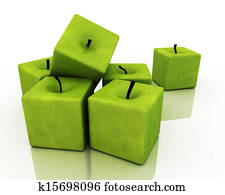 Square Green Apples.