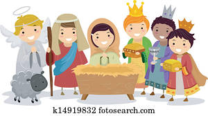 Stickman Kids in Nativity School Play Stickman Kids in Nativity School Play